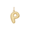 Bubble Letter Charm - Gold - P