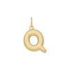 Bubble Letter Charm - Gold - Q