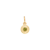 Hanging Birthstone Charm - Gold - August - Light Green