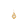 Hanging Birthstone Charm - Gold - October - Opal