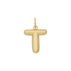 Bubble Letter Charm - Gold - T