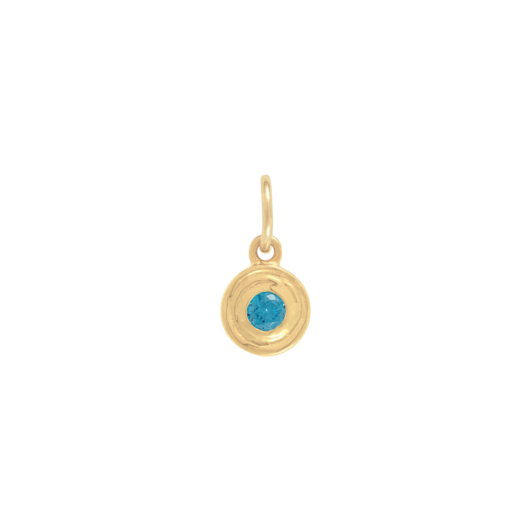Hanging Birthstone Charm - Gold