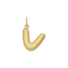Bubble Letter Charm - Gold - V