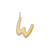 Bubble Letter Charm - Gold - W