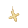 Bubble Letter Charm - Gold - X
