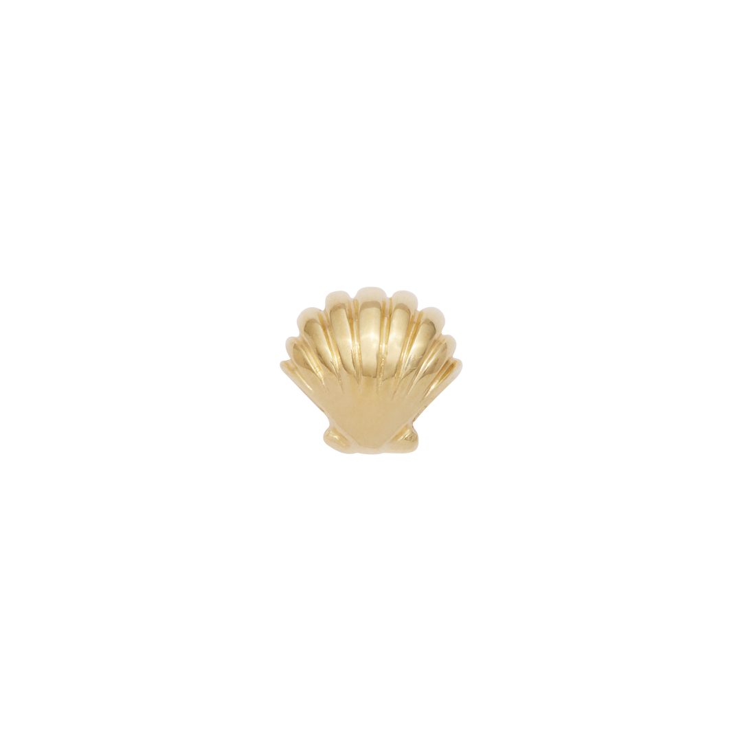 Tiny Shell Slider Charm - Gold