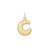 Bubble Letter Charm - Gold - C