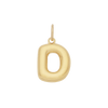 Bubble Letter Charm - Gold - D
