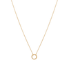 Fine Rolo Necklace with Round Clasp - Gold - 16 inch