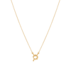Fine Rolo Necklace with Sailor Clasp - Gold - 16 inch