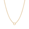 Belcher Necklace with Round Clasp - Gold - 16 inch
