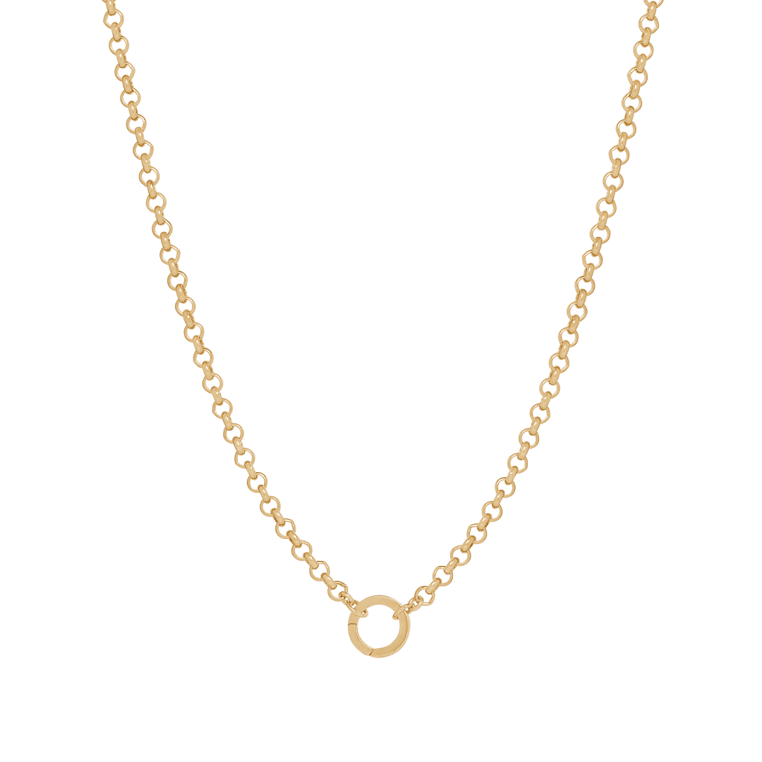 Belcher Necklace with Round Clasp - Gold