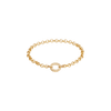 Belcher Bracelet with Round Push Clasp - Gold - 15.5cm