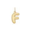 Bubble Letter Charm - Gold - F
