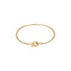 Double Link Rolo Bracelet with Sailor Clasp - Gold - 15.5cm