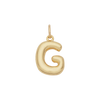 Bubble Letter Charm - Gold - G