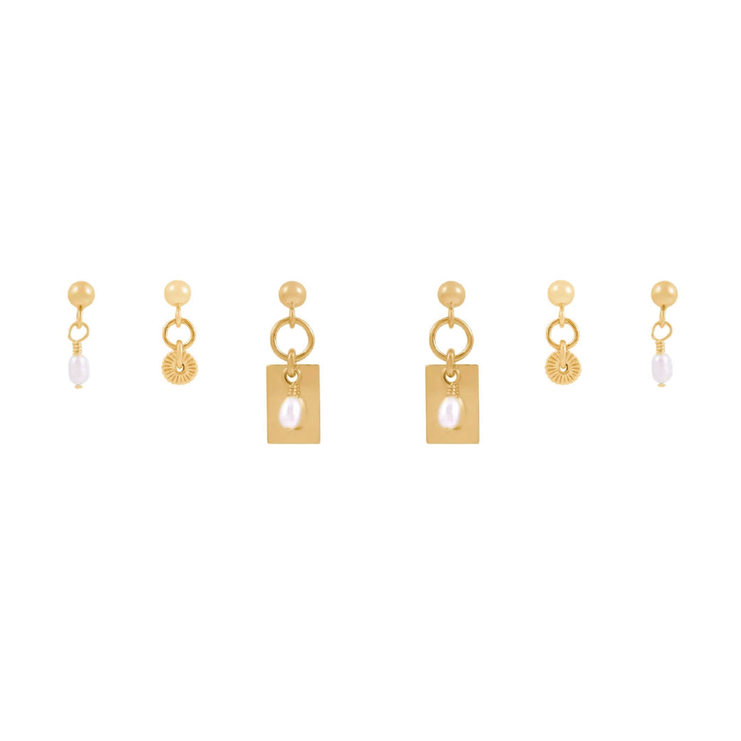 Tara Earring Stack  - Gold