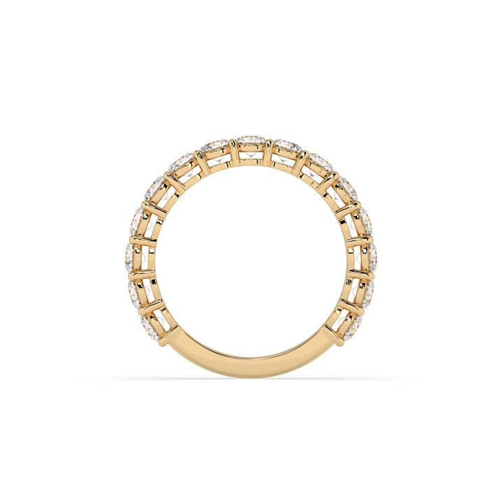 Teya 3/4 Pave Ring - Yellow Gold