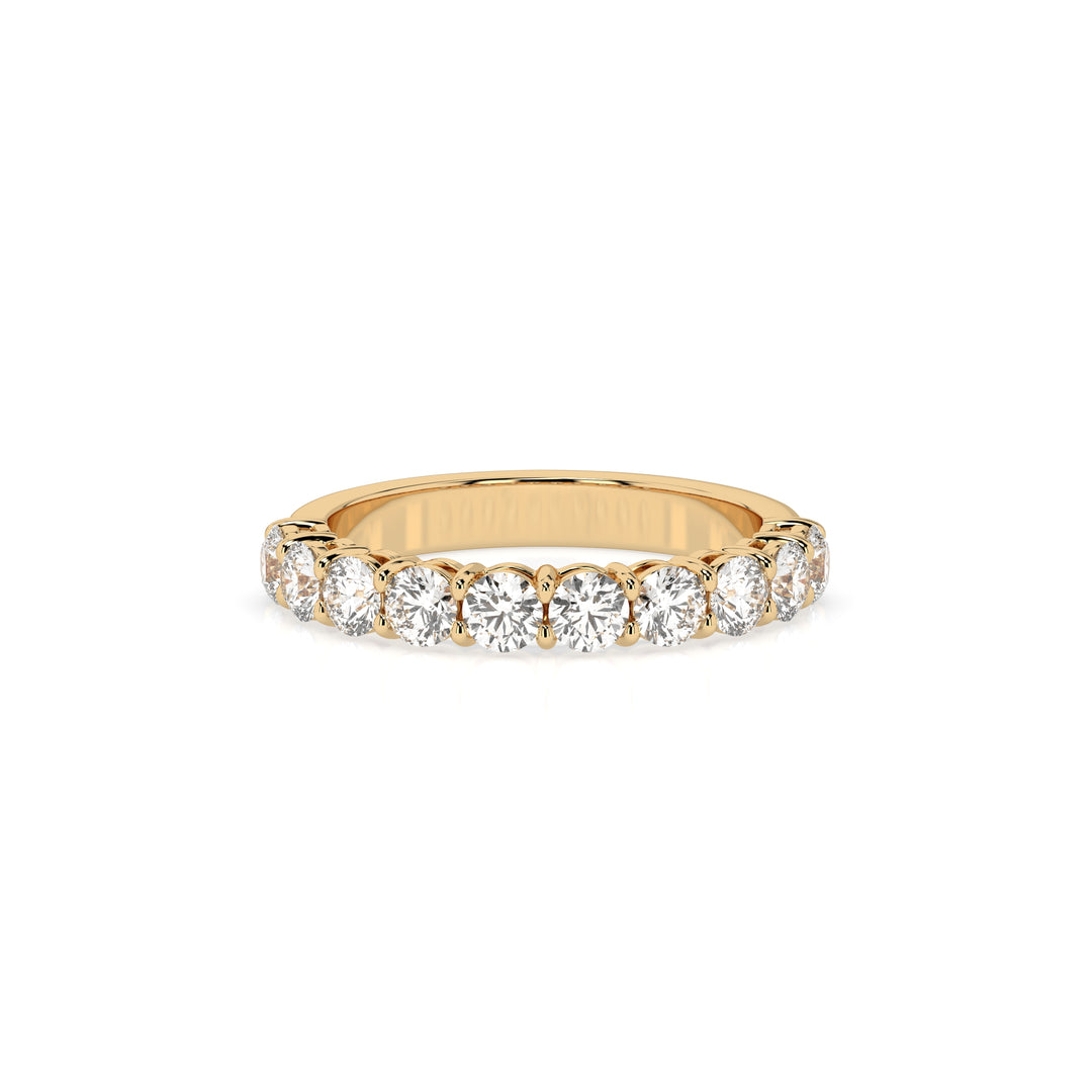 Teya 1/2 Pave Ring - Yellow Gold