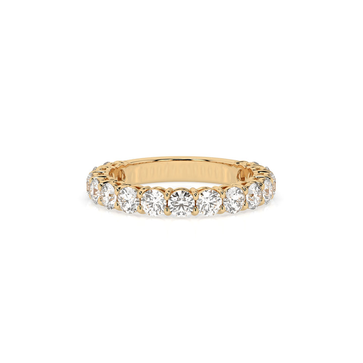 Teya 3/4 Pave Ring - Yellow Gold