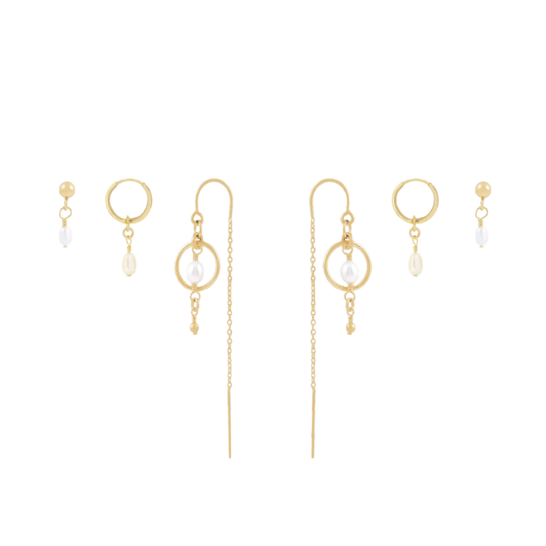 Kai Earring Stack - Gold