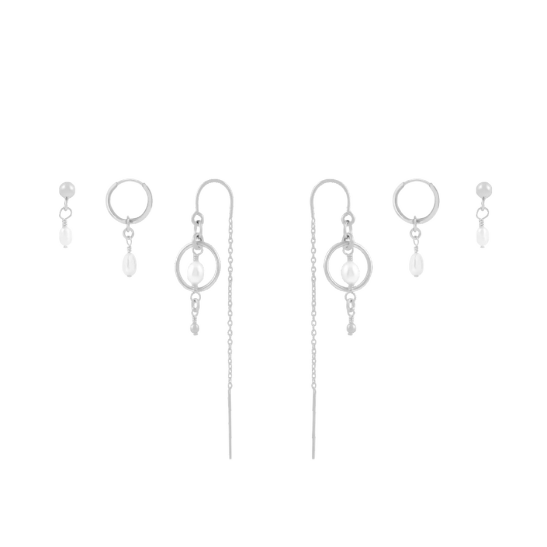 Kai Earring Stack - Silver