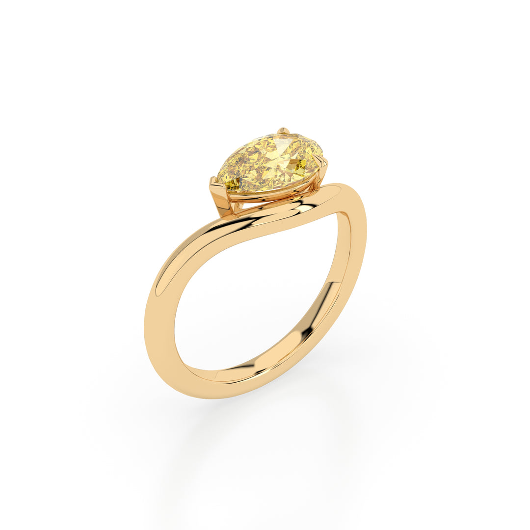 Alegra Yellow Diamond Ring - 9k Yellow Gold