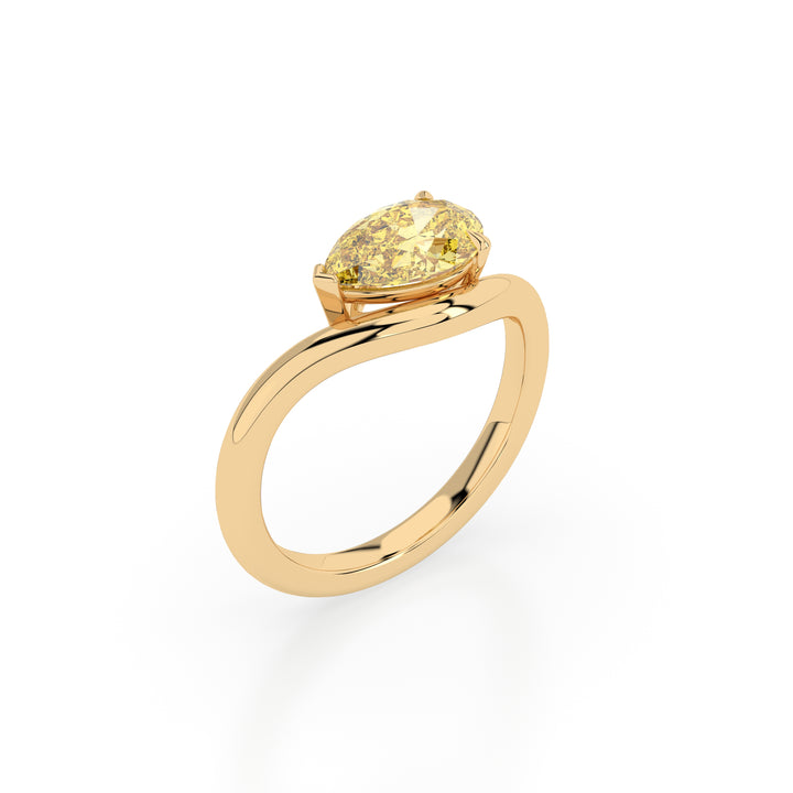 Alegra Yellow Diamond Ring - 9k Yellow Gold