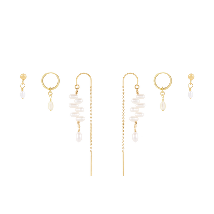 Capri Earring Stack  - Gold