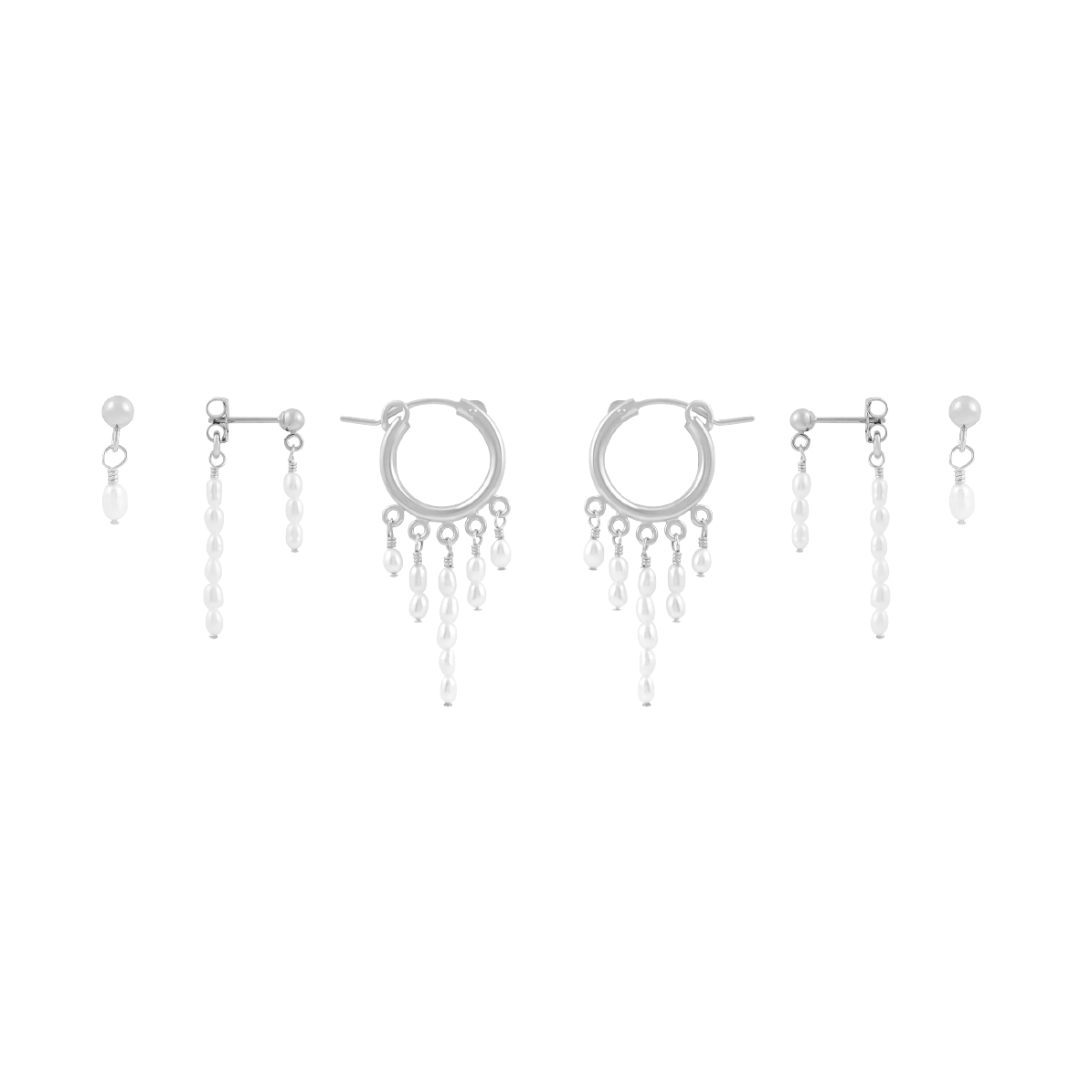 Consie Earring Stack - Silver