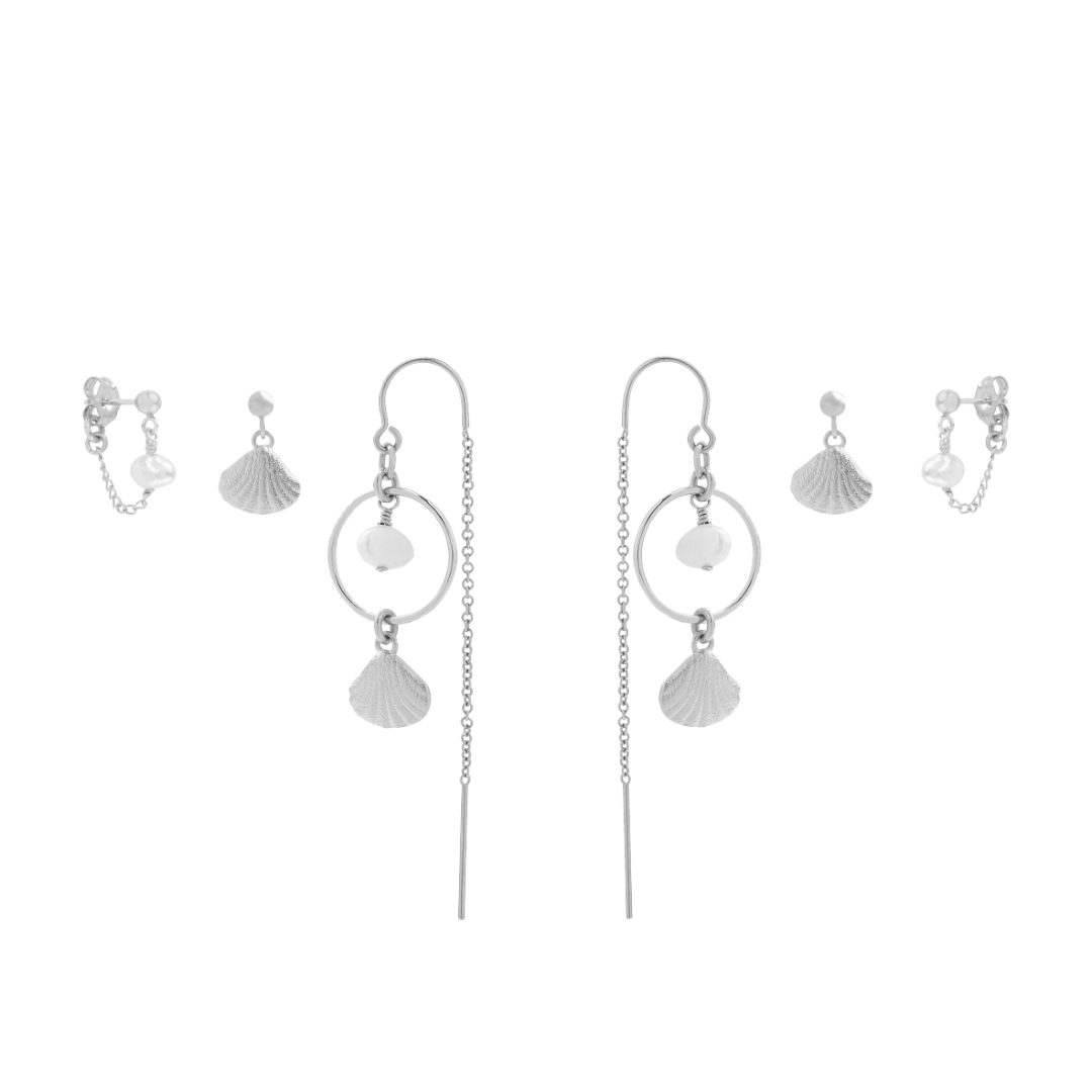 Hestia Earring Stack - Silver