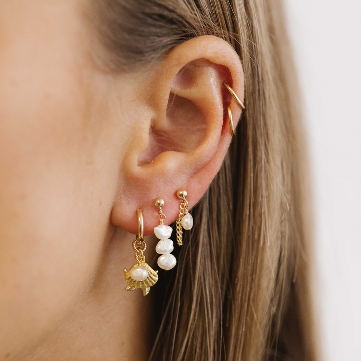 Milos Earring Stack - Gold