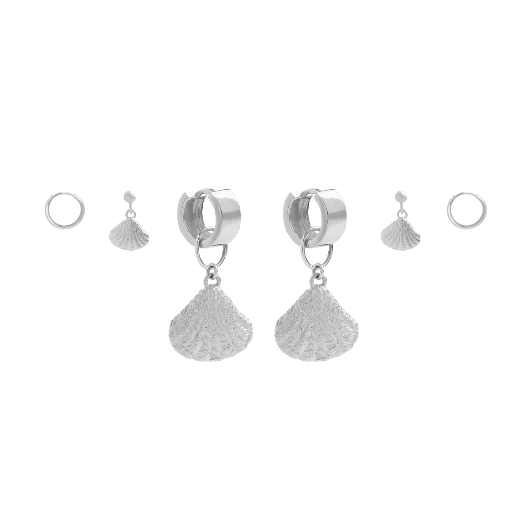 Nicola Earring Stack - Silver