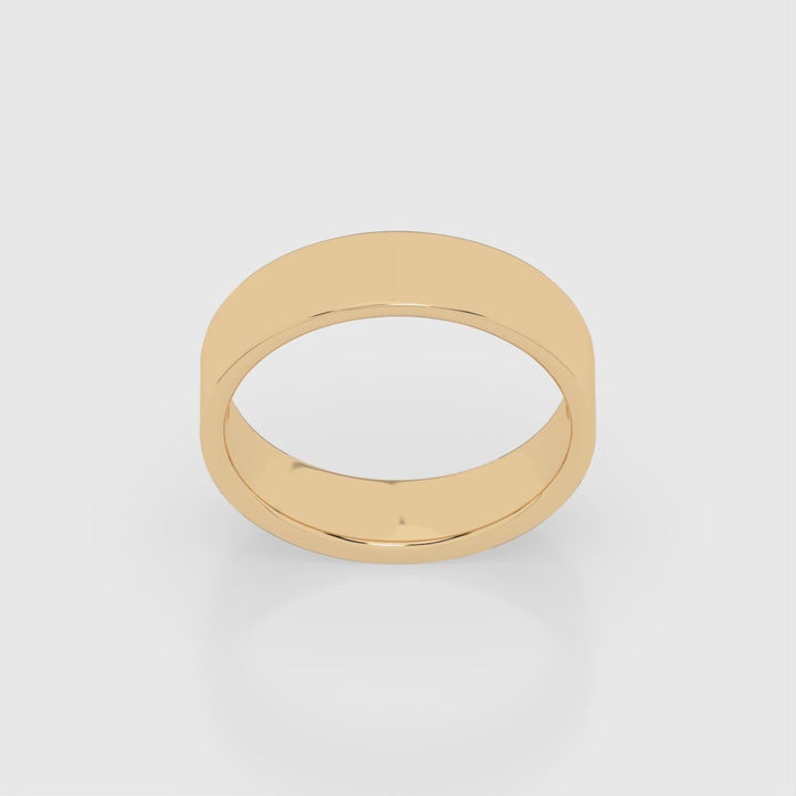 Cigar Ring 3mm - 5mm - Yellow Gold
