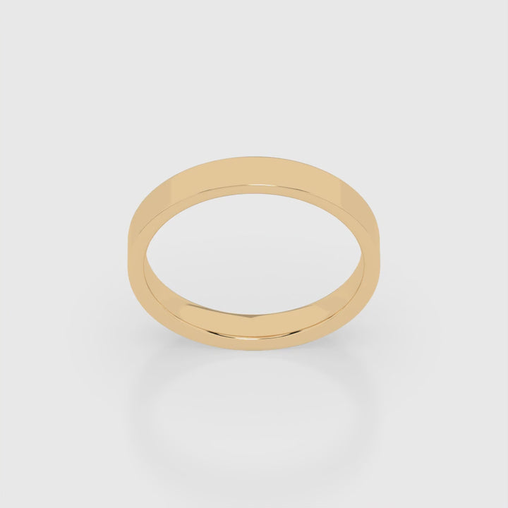 Cigar Ring 3mm - 5mm - Yellow Gold