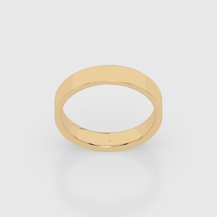 Cigar Ring 3mm - 5mm - Yellow Gold