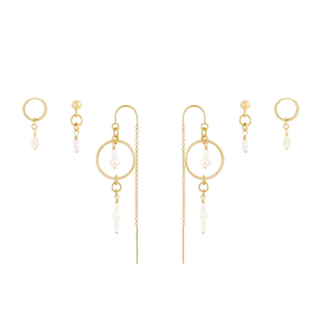 Sierra Earring Stack - Gold
