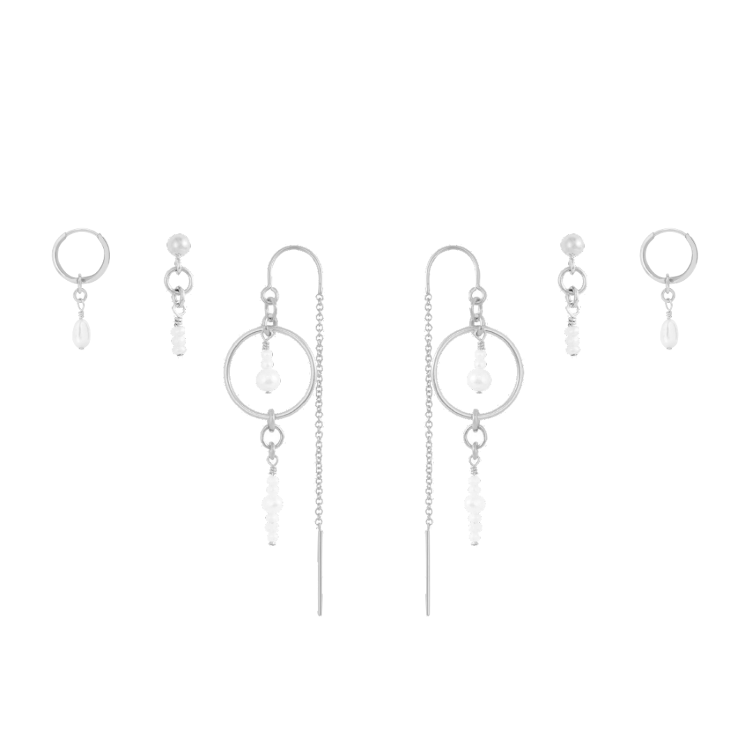 Sierra Earring Stack - Silver