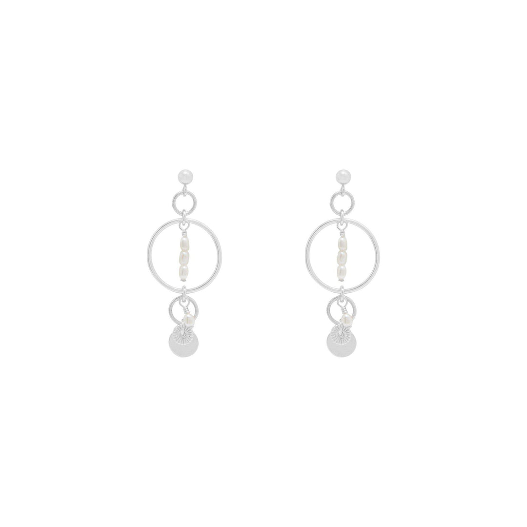 Elsa Freshwater Pearl Earrings - Silver
