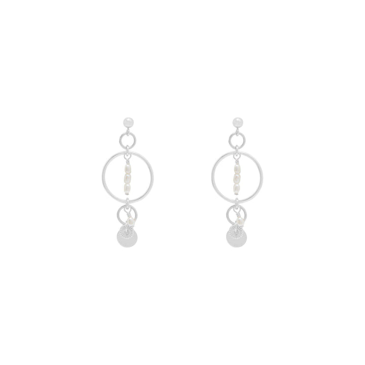 Elsa Freshwater Pearl Earrings - Silver