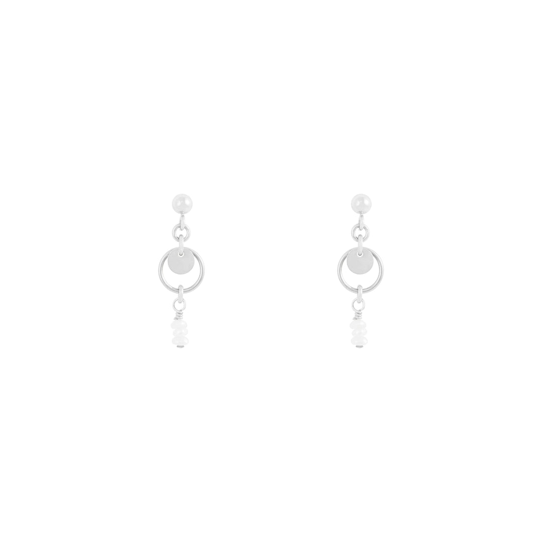 Stevie Freshwater Pearl Earrings - Silver