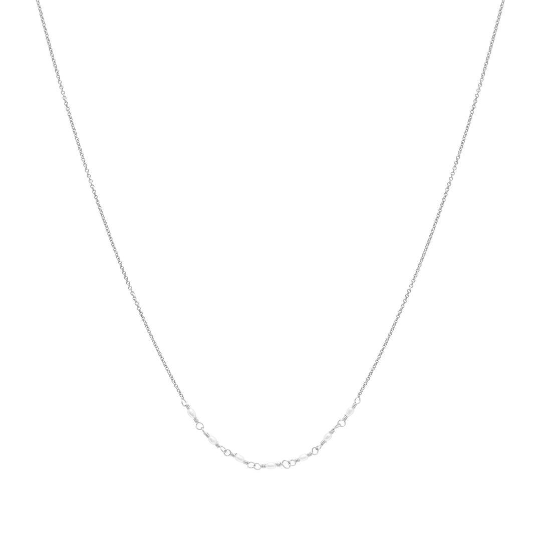 Emme Freshwater Pearl Necklace - Silver