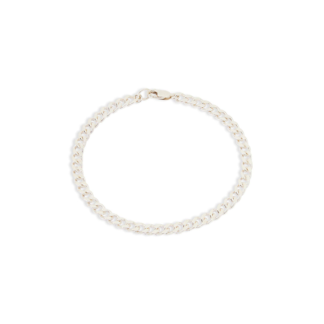 Men's Curb Chain Bracelet - Sterling Silver
