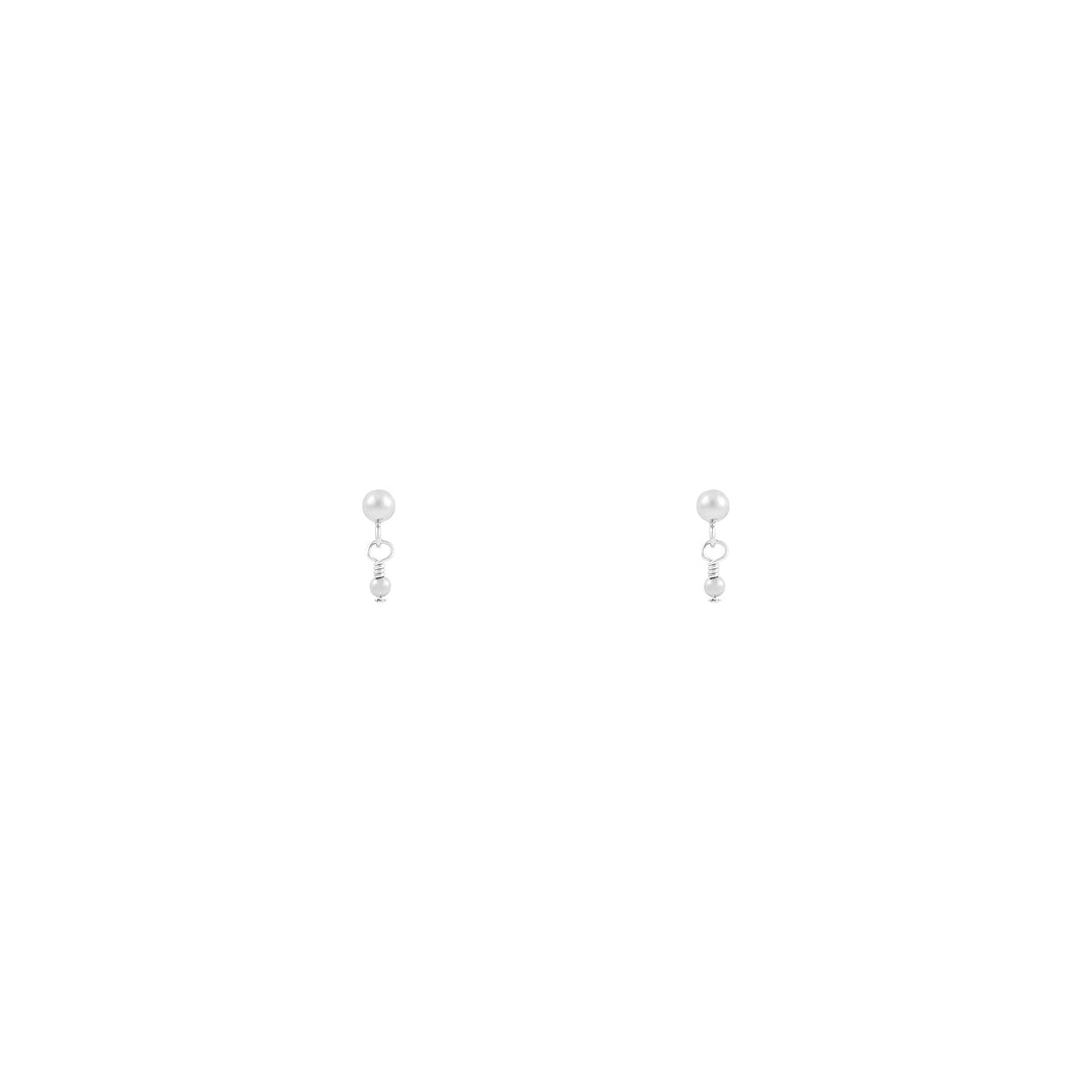 Noa Beaded Earrings - Silver