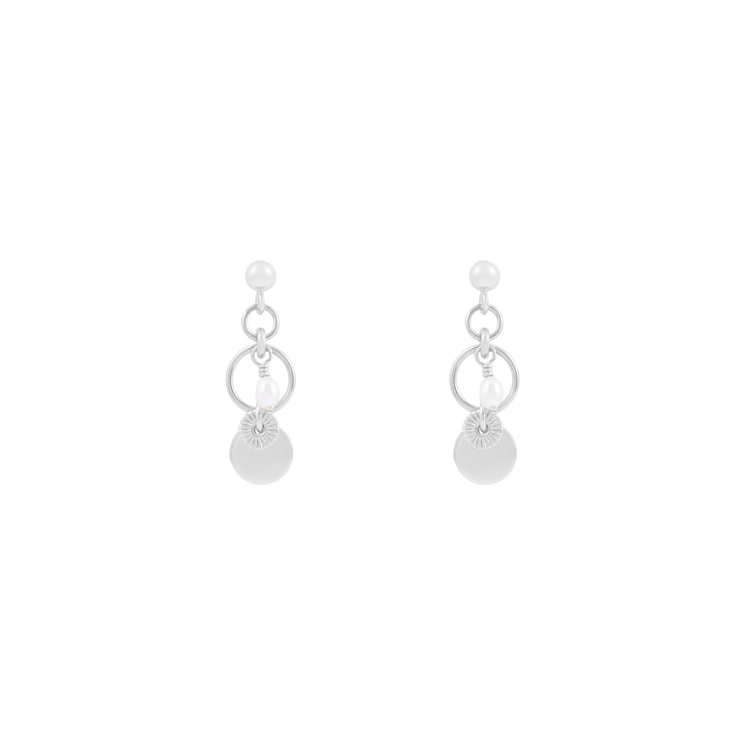 Tilly Freshwater Pearl Earrings - Silver
