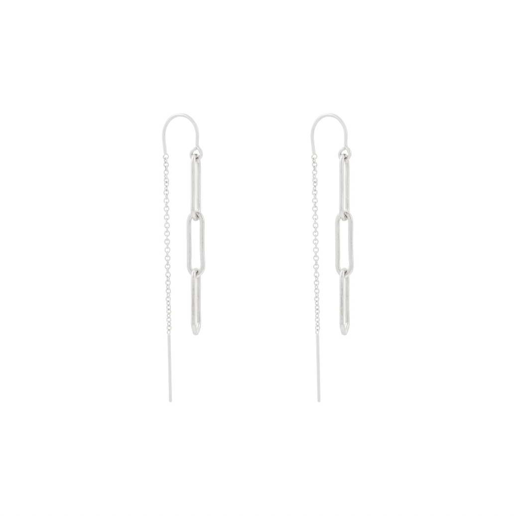 Yves Thread Earrings Sterling Silver Alana Maria Jewellery