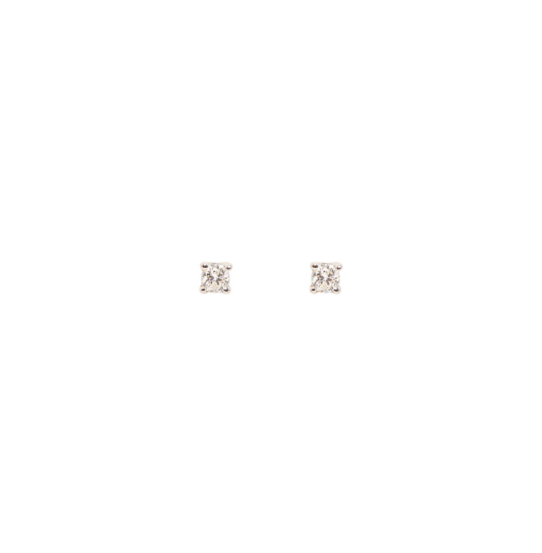 Diamond Stud Earrings - Solid Gold