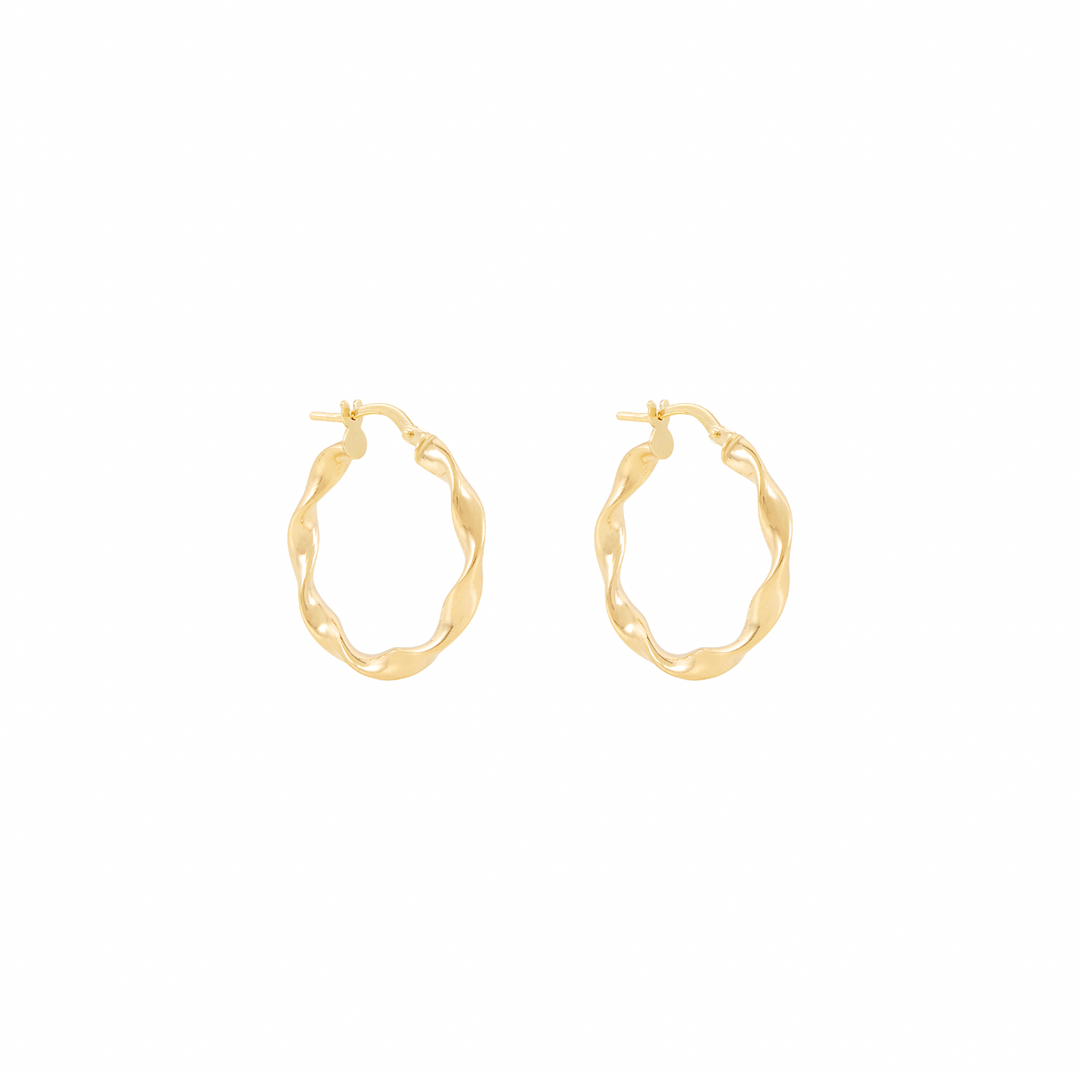 Ayden Hoop Earrings - Solid Gold