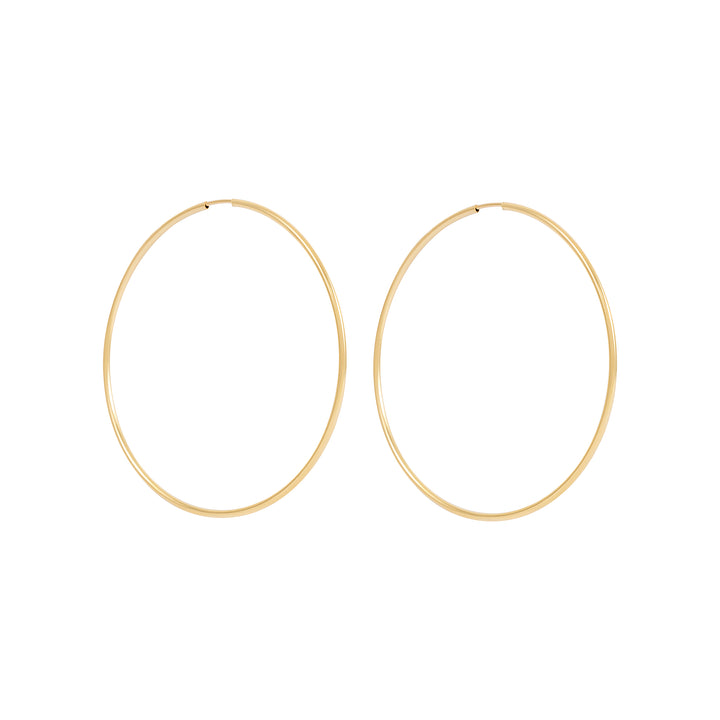 Thin Hoop Earrings - Gold
