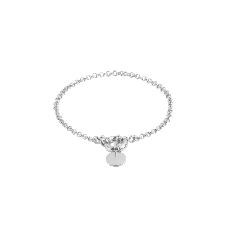 Engravable Clasp Bracelet - Silver